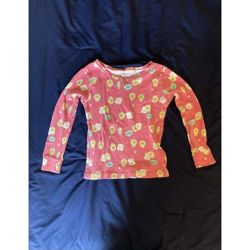 4T Carter’s girl clothes - 2 piece outfit | avocado and cuddle theme